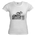 Chipmunk Pen and Ink Jr. Baby Doll T-Shirt by NANCE